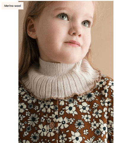 Virginie Ribbed Merino Wool Neck Warmer | Doux agneaux, Neck Warmer, Collégien - All The Little Bows
