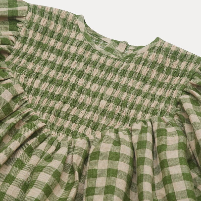 Draughts Dress - Pine & Oak Check Linen *ships 11/14*