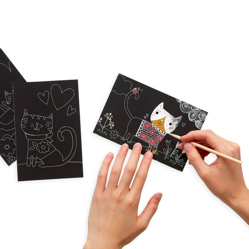 OOLY - Mini Scratch & Scribble Art Kit: Cutie Cats