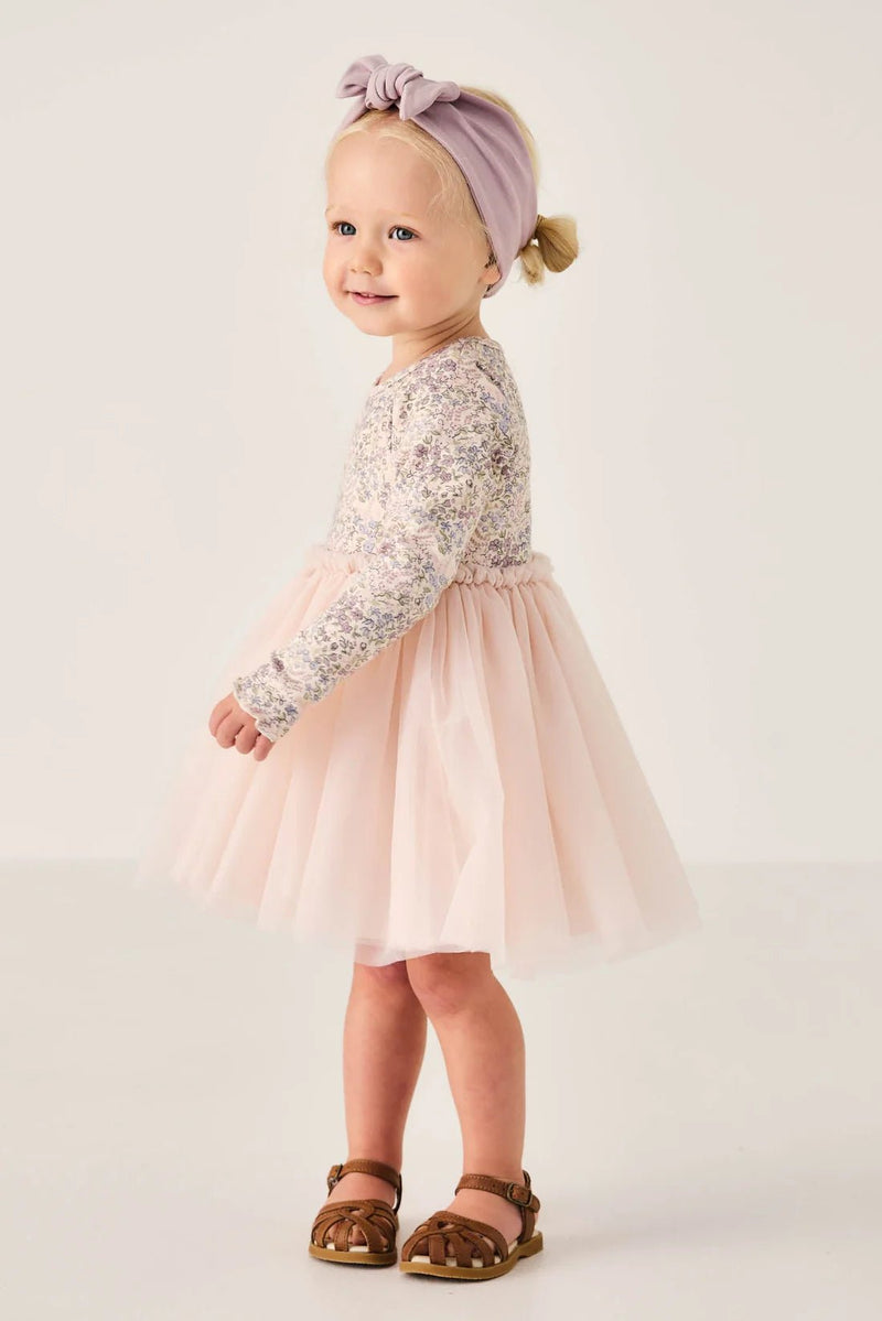 Anna Tulle Dress - April Floral Mauve, , Jamie Kay - All The Little Bows