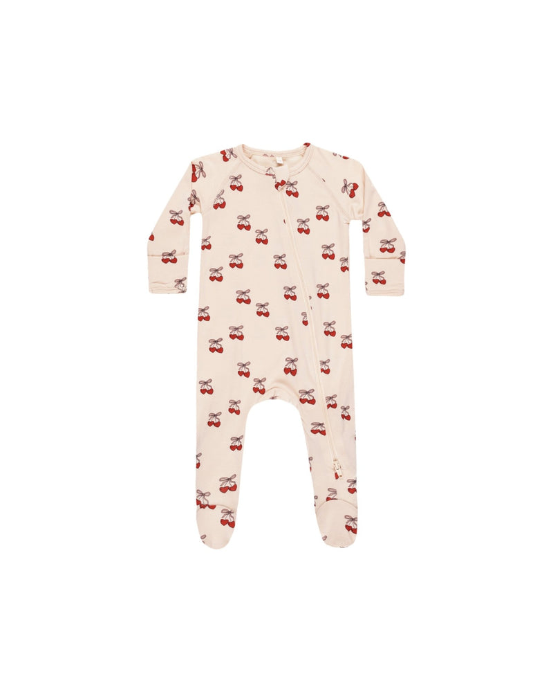 Bamboo Zip Footie || Mon Amour, Baby / Toddler Girls Pajamas, Quincy Mae - All The Little Bows