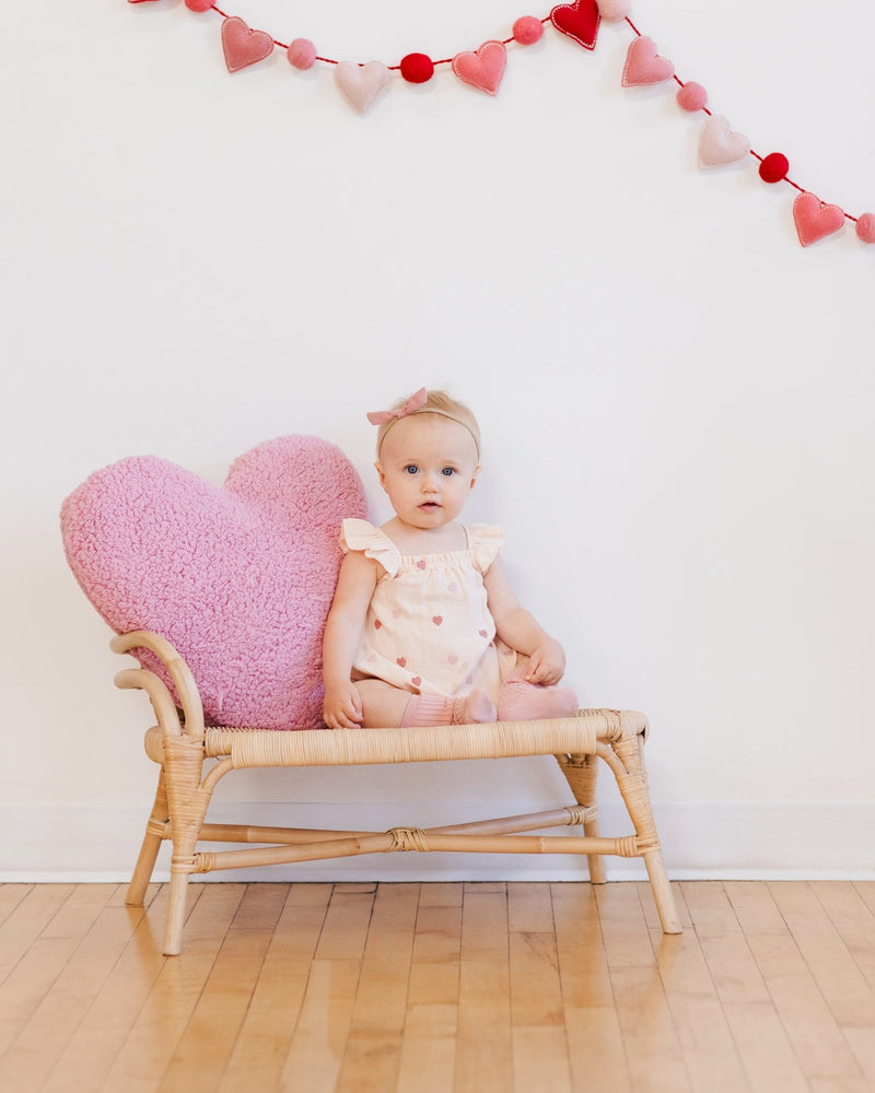 Bonnie Romper || Heart Embroidery, Baby / Toddler Girls Romper, Quincy Mae - All The Little Bows