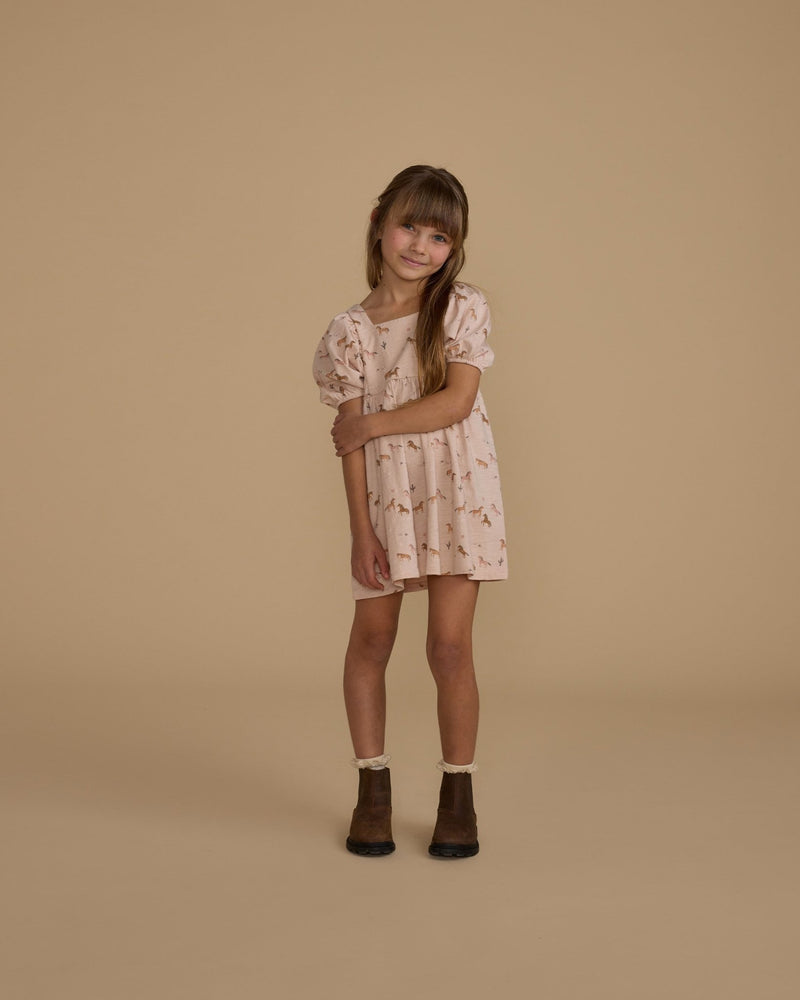 Brea Dress || Horses, Girls Dress, Rylee + Cru - All The Little Bows