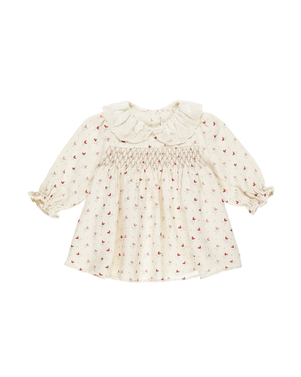 Callie Dress || Heart Ditsy, Baby / Toddler Girls Dress, Quincy Mae - All The Little Bows