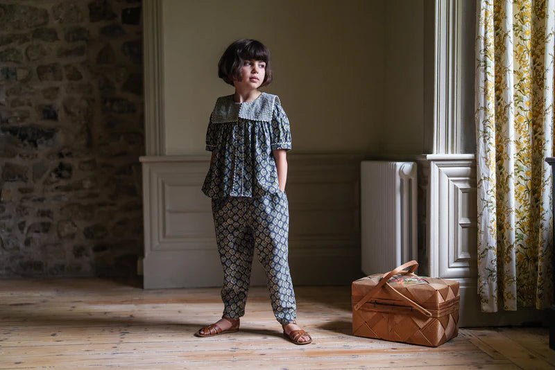 Charlotte Trousers || Thistle Floral, Girls Pant, Little Cotton Clothes - All The Little Bows