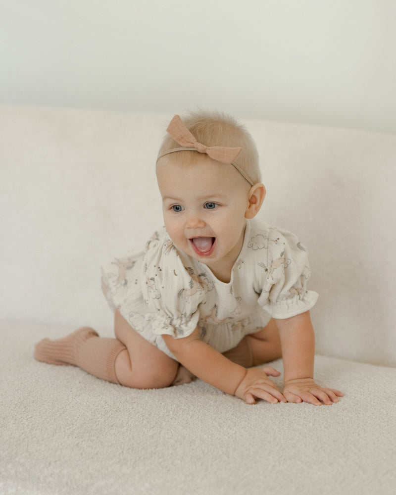 Cosette Romper || Unicorns, Baby / Toddler Girls Romper, Quincy Mae - All The Little Bows
