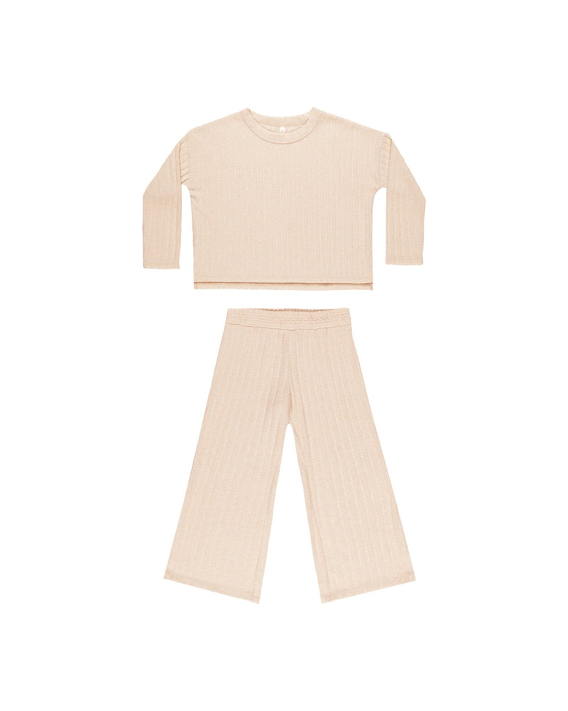 Cozy Rib Knit Set || Shell, Girls Set, Rylee + Cru - All The Little Bows
