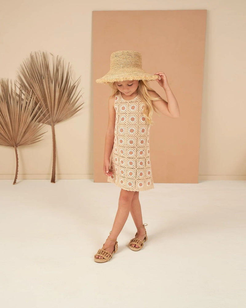 Crochet Tank Mini Dress || Floral, Girls Dress, Rylee + Cru - All The Little Bows