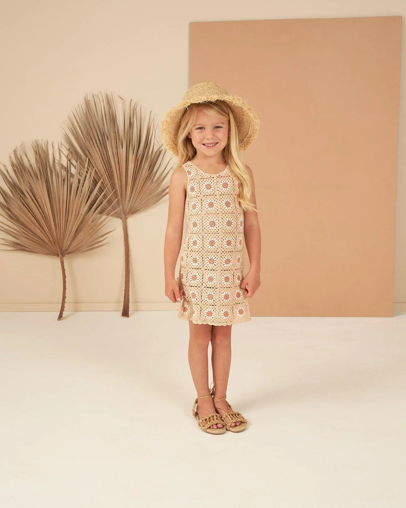 Crochet Tank Mini Dress || Floral, Girls Dress, Rylee + Cru - All The Little Bows