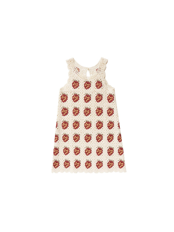 Crochet Tank Mini Dress || Strawberry, , Rylee + Cru - All The Little Bows