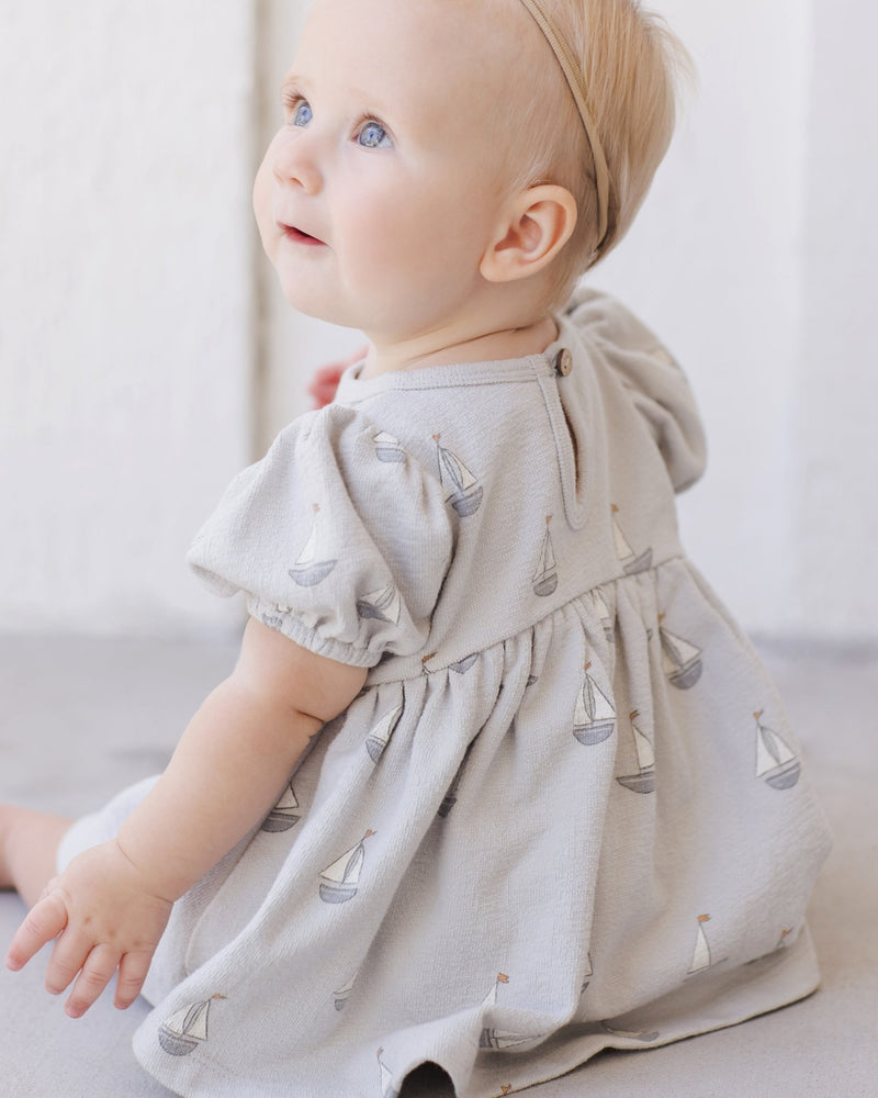 Darla Dress || Sailboats, Baby / Toddler Girls Dress, Quincy Mae - All The Little Bows