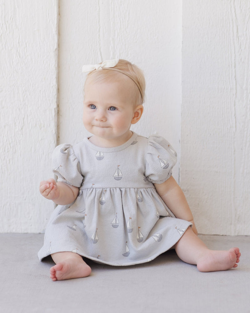 Darla Dress || Sailboats, Baby / Toddler Girls Dress, Quincy Mae - All The Little Bows