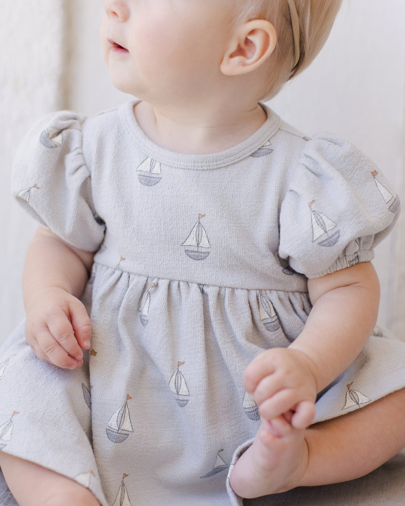 Darla Dress || Sailboats, Baby / Toddler Girls Dress, Quincy Mae - All The Little Bows