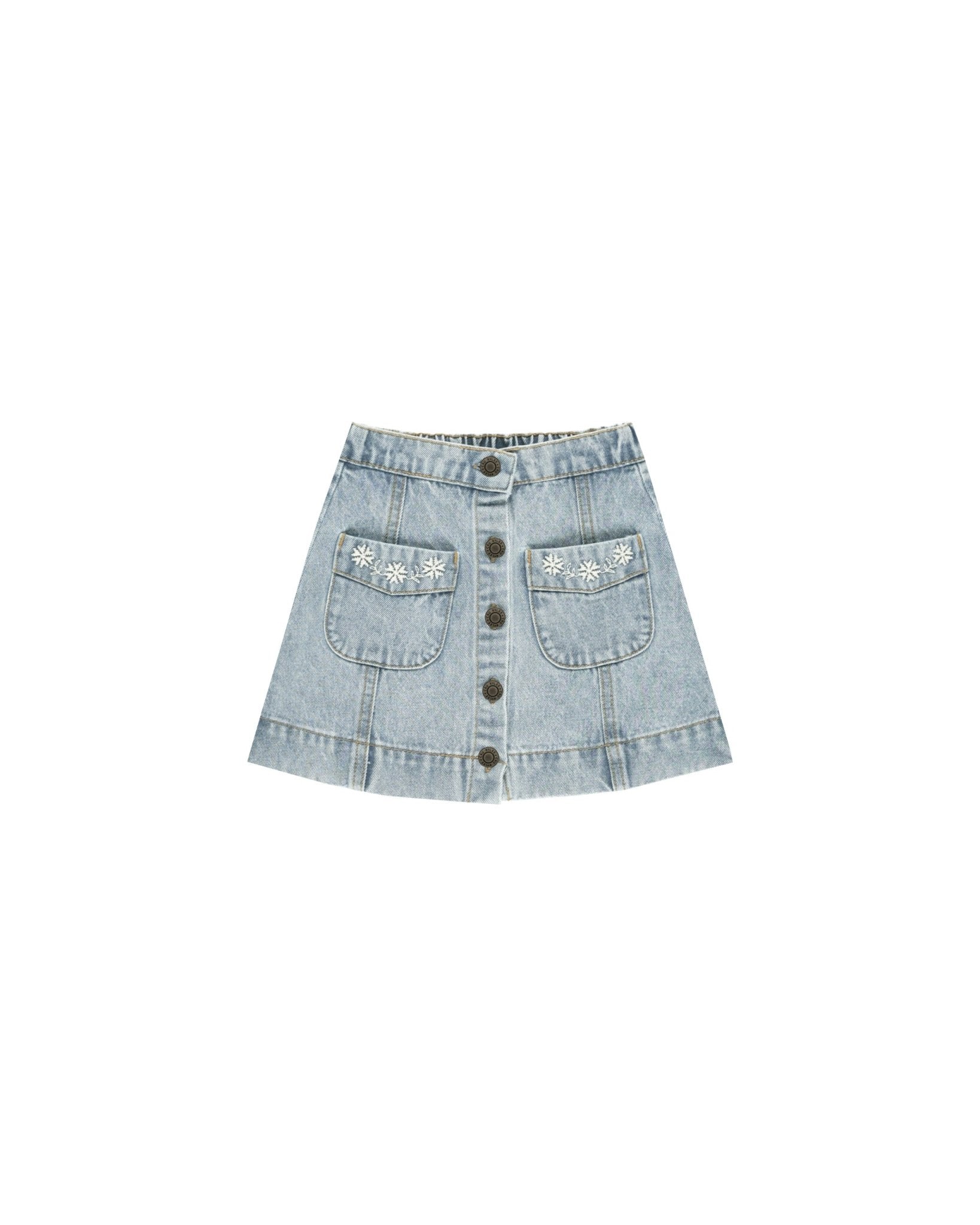 【Anyone more】Goldie Teen Washing Mini Skirt Multi Pocket Detail Utility Mini Skirt In Khaki Denim Acid