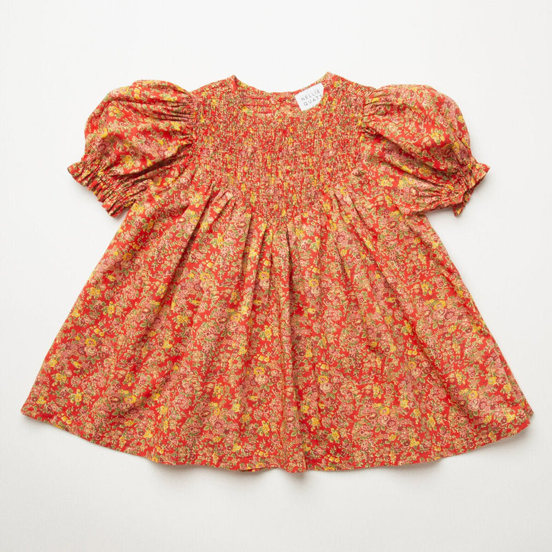Draughts Dress | Tatum Liberty Print Tana Lawn Organic Cotton, , Nellie Quats - All The Little Bows