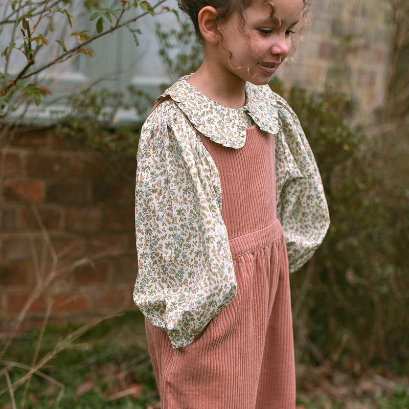 Duck, Duck, Goose Blouse | Oat Busy Wild Floral Organic Cotton, , Nellie Quats - All The Little Bows
