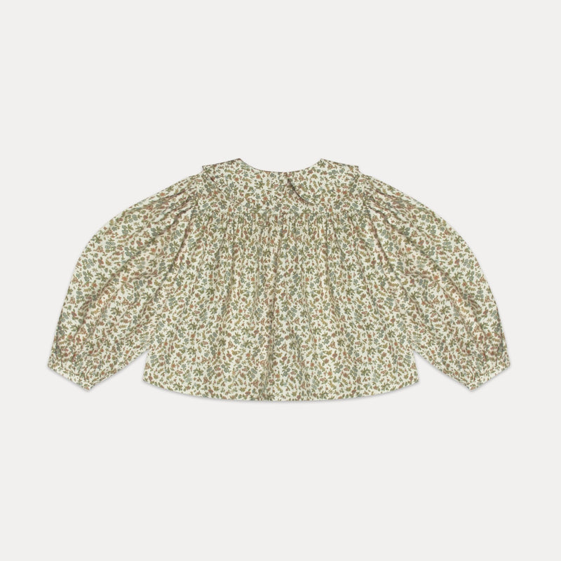 Duck, Duck, Goose Blouse | Oat Busy Wild Floral Organic Cotton, , Nellie Quats - All The Little Bows