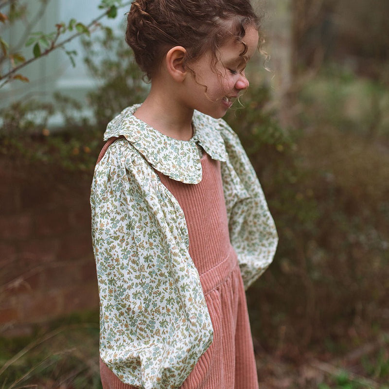 Duck, Duck, Goose Blouse | Oat Busy Wild Floral Organic Cotton, , Nellie Quats - All The Little Bows