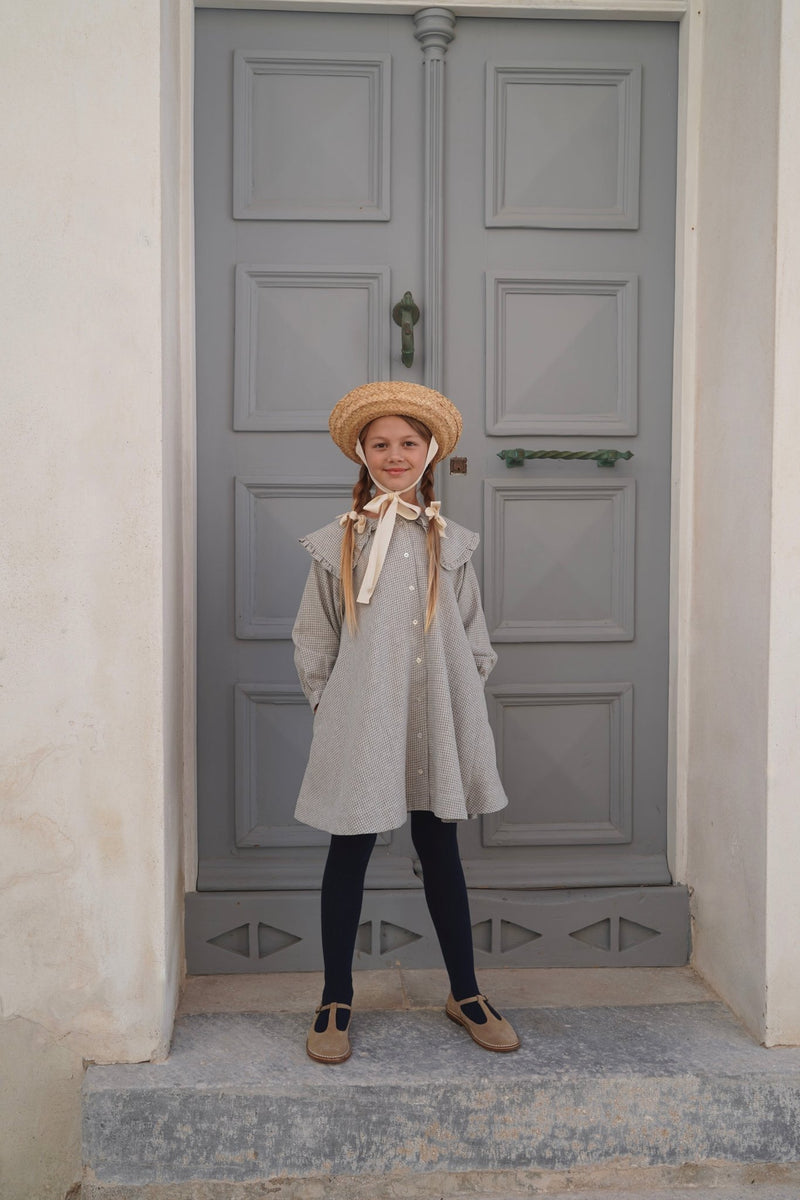 Eloise Dress | Dove Houndstooth, Girls Dress, House of Paloma - All The Little Bows