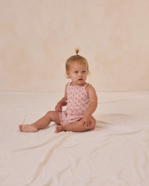 Evie Tank + Shortie Set || Roses, Baby / Toddler Girls Set, Quincy Mae - All The Little Bows