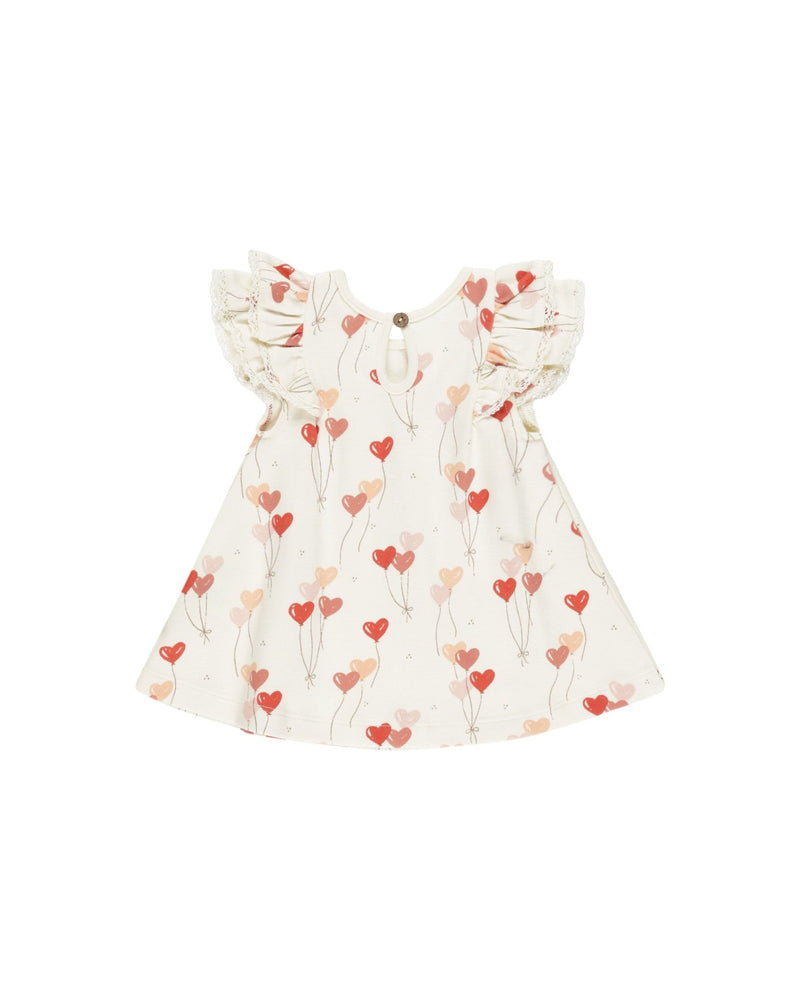 Flutter Dress || Heart Balloons, Baby / Toddler Girls Dress, Quincy Mae - All The Little Bows