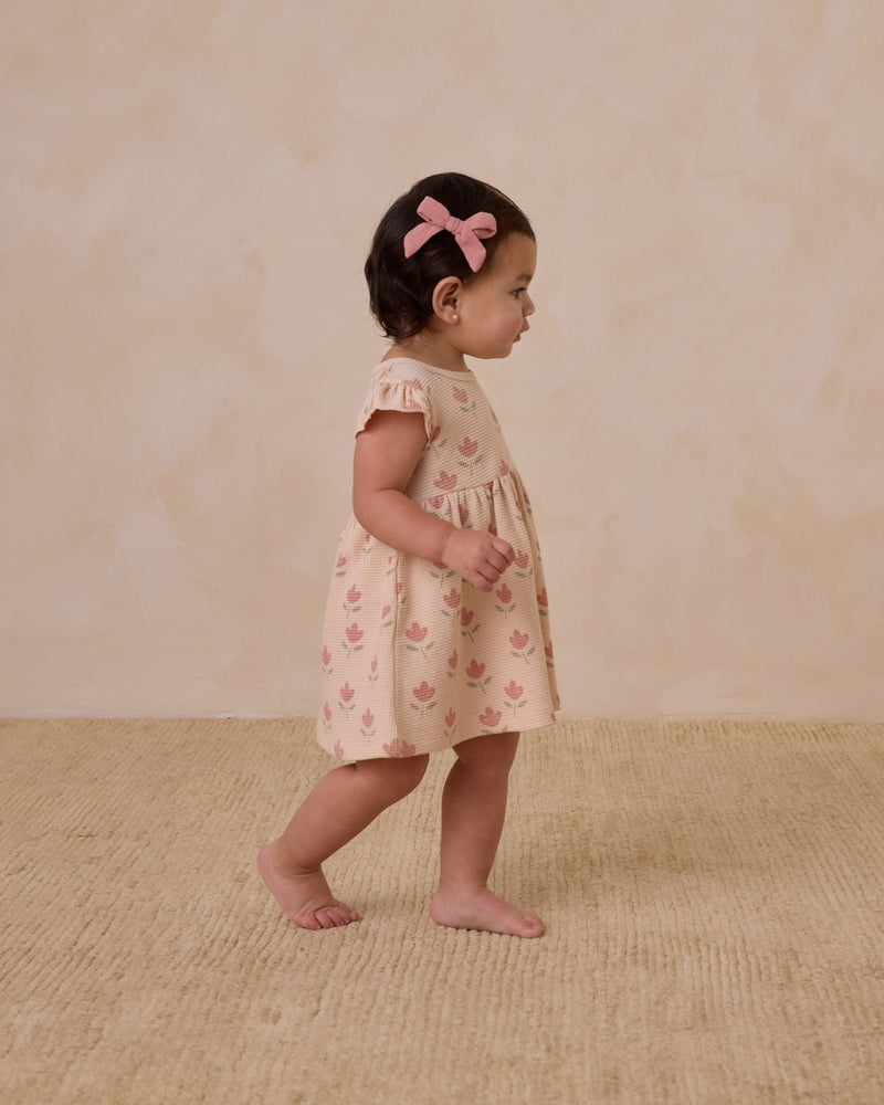 Flutter Sleeve Dress || Tulips, Baby / Toddler Girls Dress, Quincy Mae - All The Little Bows