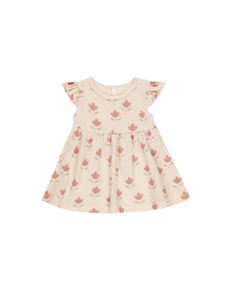 Flutter Sleeve Dress || Tulips, Baby / Toddler Girls Dress, Quincy Mae - All The Little Bows
