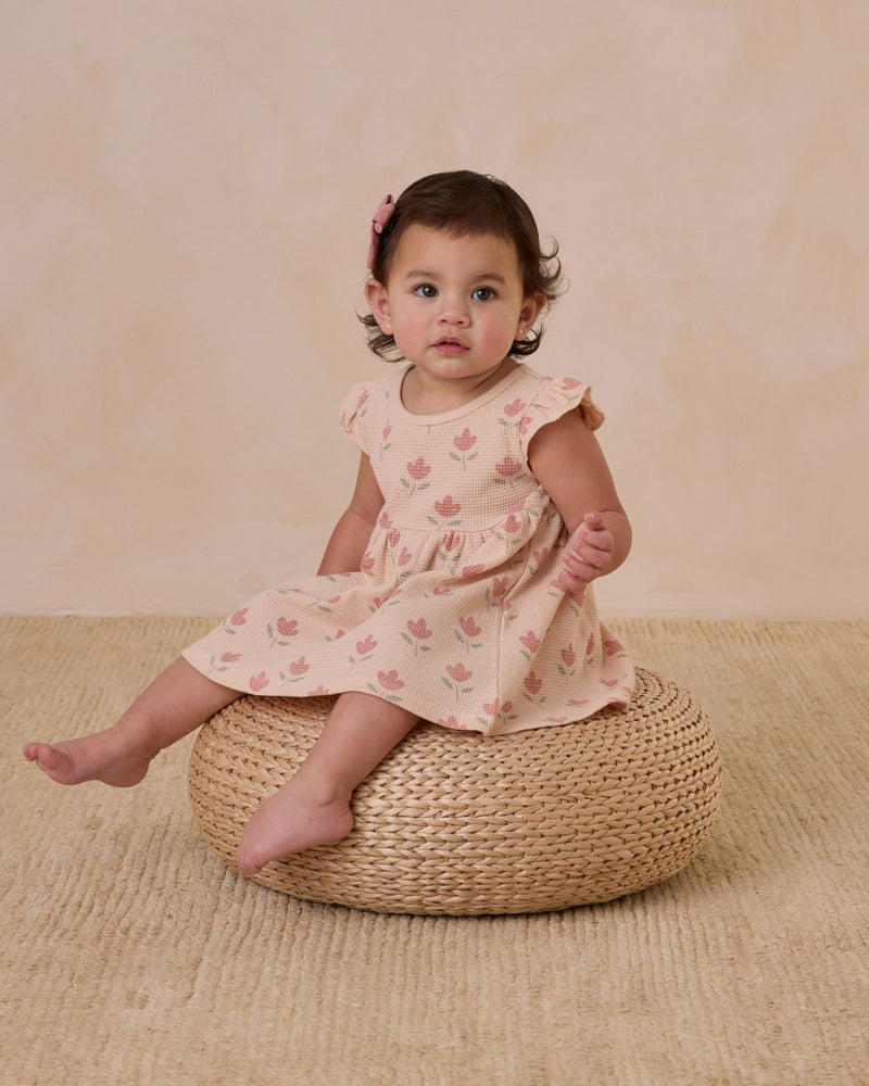 Flutter Sleeve Dress || Tulips, Baby / Toddler Girls Dress, Quincy Mae - All The Little Bows
