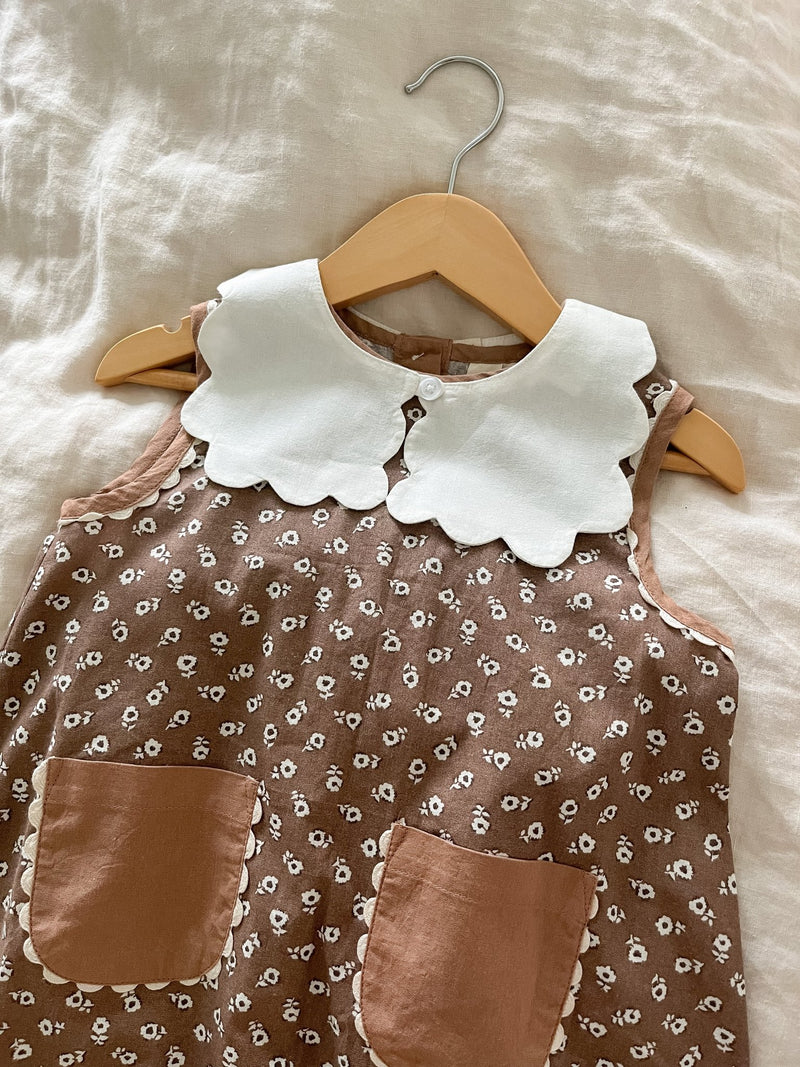 Hannah Dress || Clover Floral, Girls Cotton Dress, Little Cotton Clothes - All The Little Bows