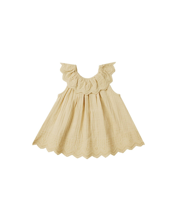 Isla Dress || Lemon, Baby / Toddler Girls Dress, Quincy Mae - All The Little Bows