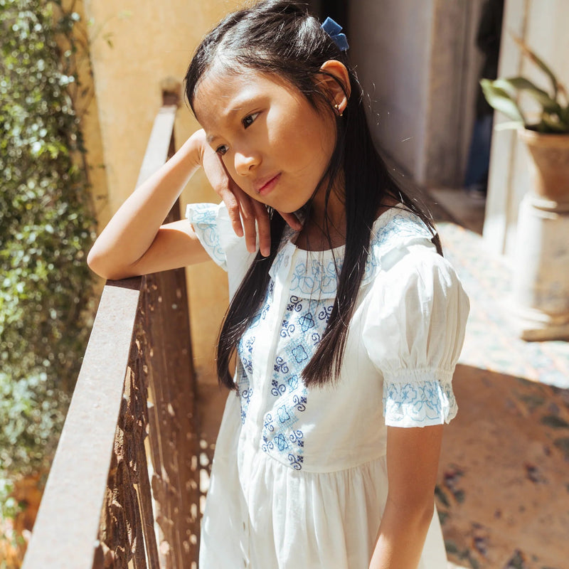 Lali - Ivy Dress | Opaline Embroidery - All The Little Bows 4Y Lali - Ivy Dress | Opaline Embroidery - All The Little Bows 4Y