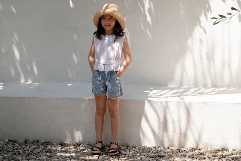 Lali - Begonia Shorts | Summer Blooms Print, Girls Woven Shorts, Lali - All The Little Bows