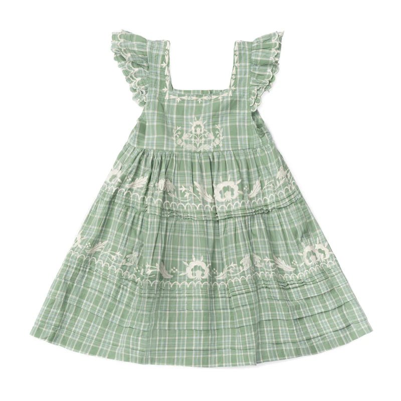 Lali - Nanette Dress | Garden Plaid w/ Embroidery, Girls Dress, Lali - All The Little Bows