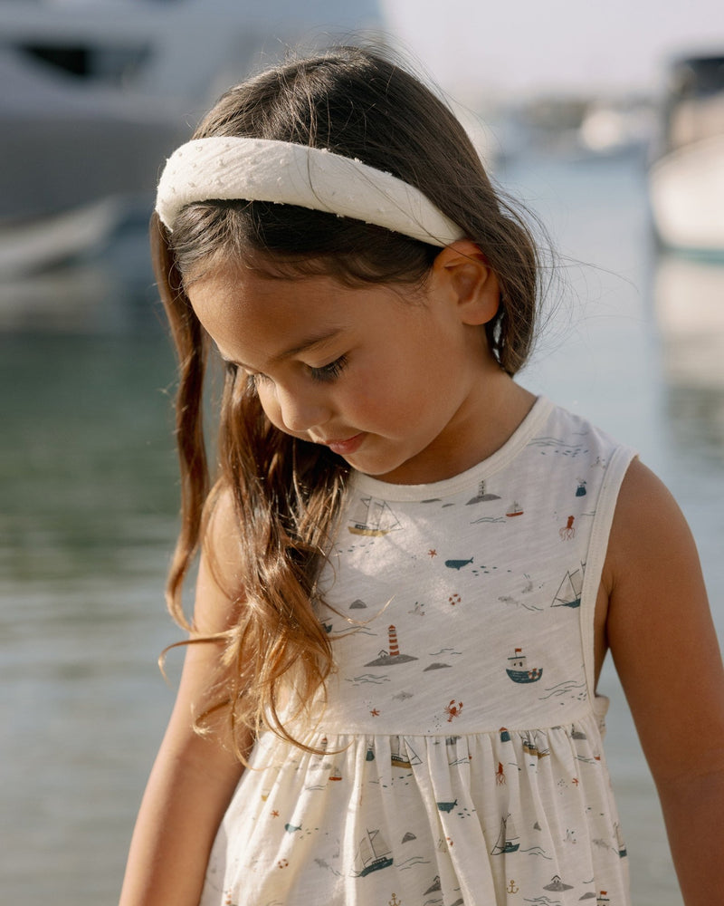 Layla Dress || Nautical, Girls Cotton Summer Dress, Rylee + Cru - All The Little Bows