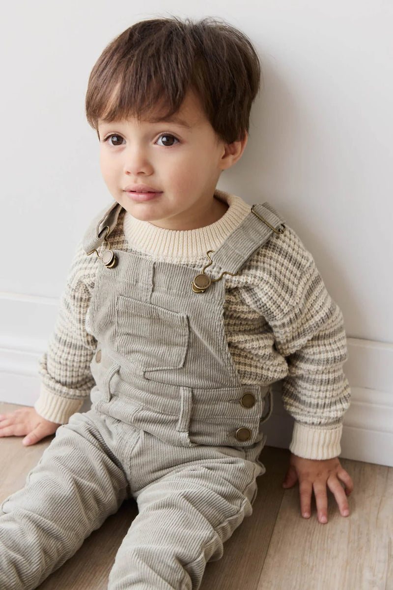Leon Jumper - Harvest Stripe Moss/Cassava, Boys Sweater, Jamie Kay - All The Little Bows