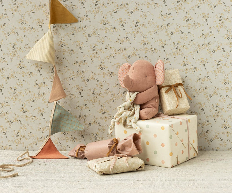 Lullaby Friends, Elephant - Old Rose, TOY, Maileg USA - All The Little Bows