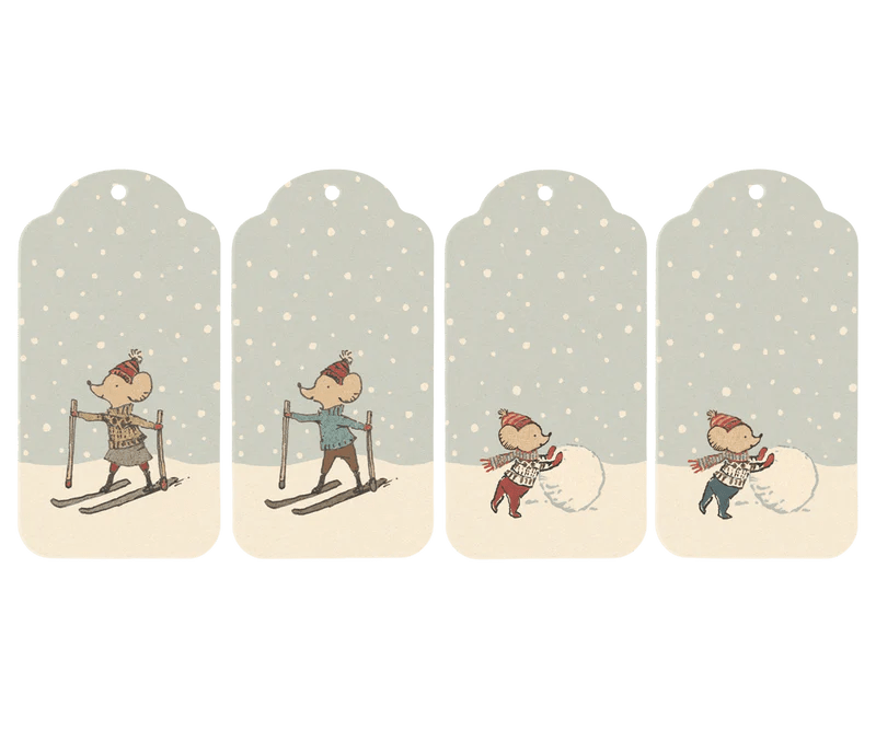 Maileg | Christmas Gift Tags, Set of 12, , Maileg - All The Little Bows