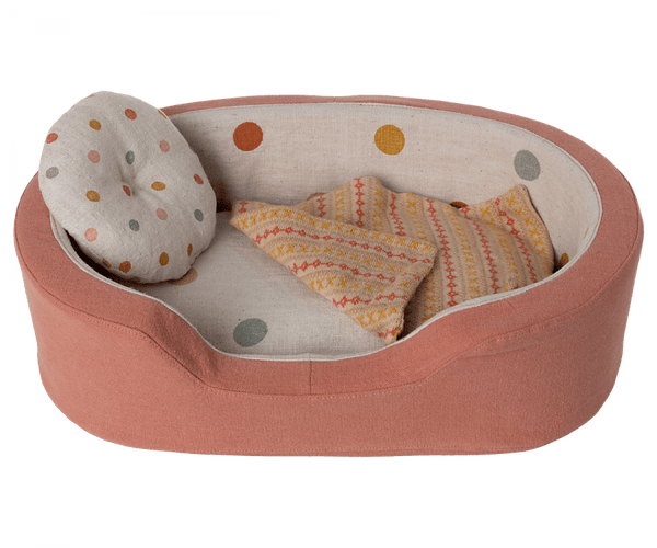 Maileg | Cosy Basket, Medium - Coral, , Maileg - All The Little Bows