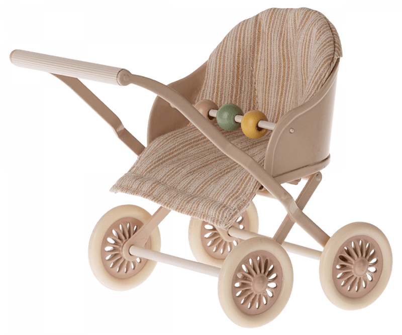 Maileg | Stroller, Baby Mouse - Rose, , Maileg - All The Little Bows