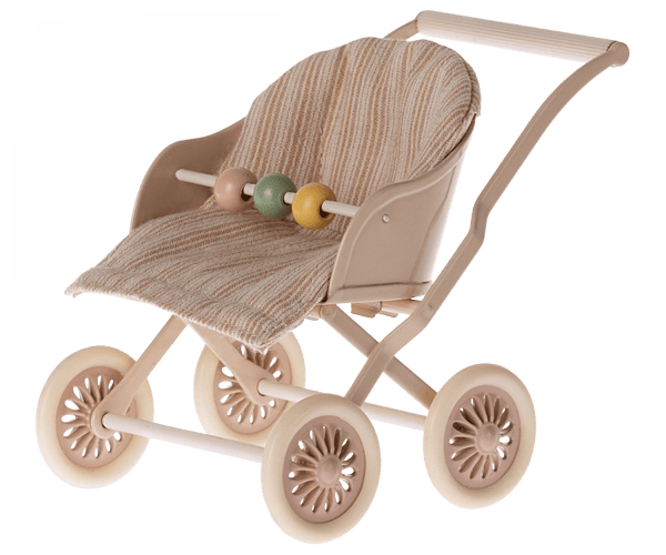 Maileg | Stroller, Baby Mouse - Rose, , Maileg - All The Little Bows