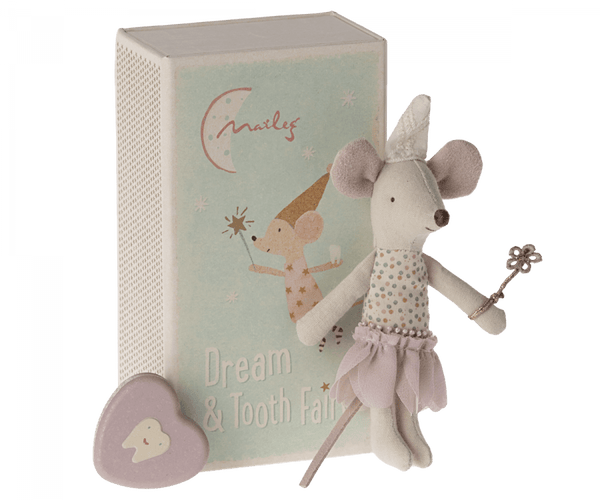 Maileg | Tooth Fairy Mouse, Little Sister in Matchbox, , Maileg - All The Little Bows