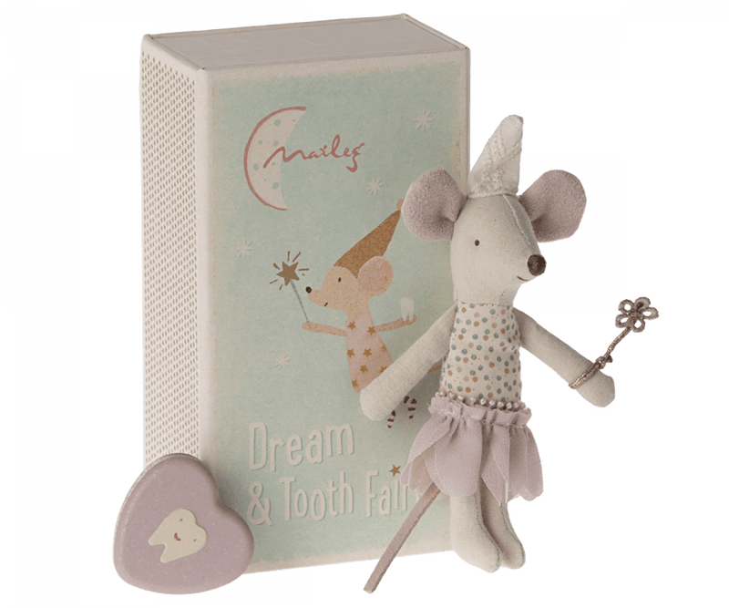 Maileg | Tooth Fairy Mouse, Little Sister in Matchbox, , Maileg - All The Little Bows