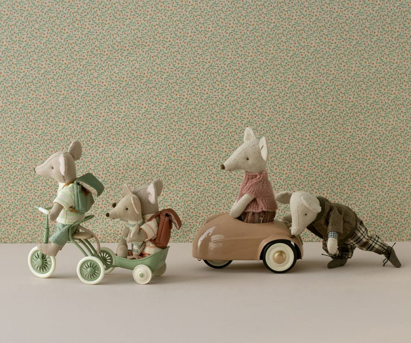 Maileg | Tricycle Hanger, Mouse - Green, , Maileg - All The Little Bows
