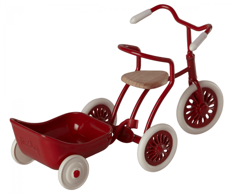 Maileg | Tricycle Hanger, Mouse - Red, , Maileg - All The Little Bows