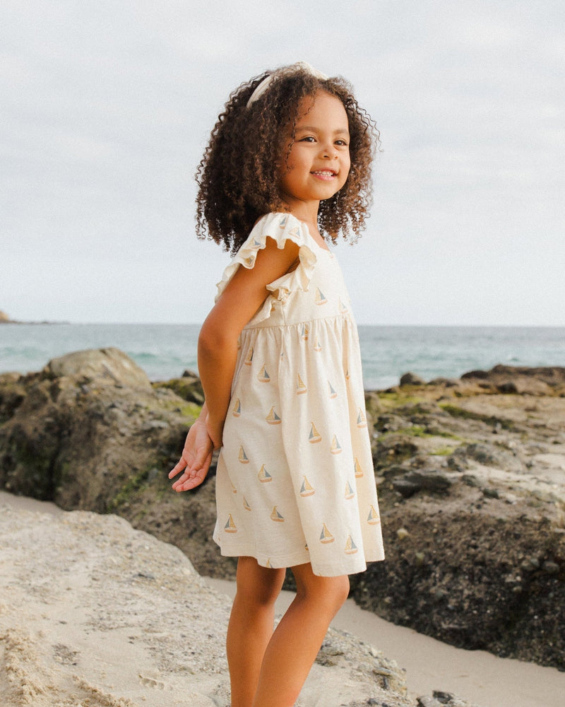 Mariposa Dress || Sailboats, MINI DRESS, Rylee + Cru - All The Little Bows