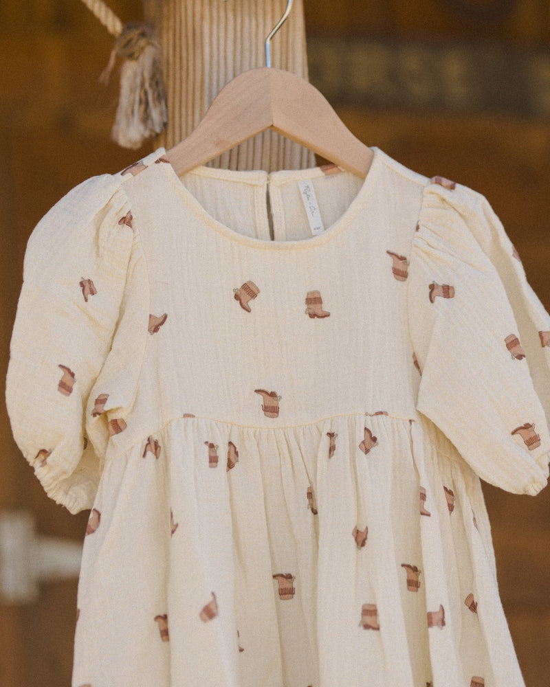 Marley Dress || Boots, Baby / Toddler Girls Dress, Rylee + Cru - All The Little Bows