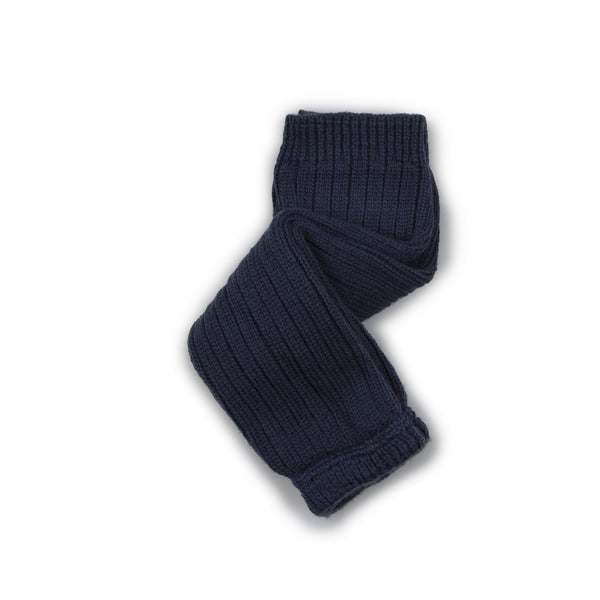 Hélène Ribbed Merino Wool Leg Warmers | Nuit Etoilée (Navy)