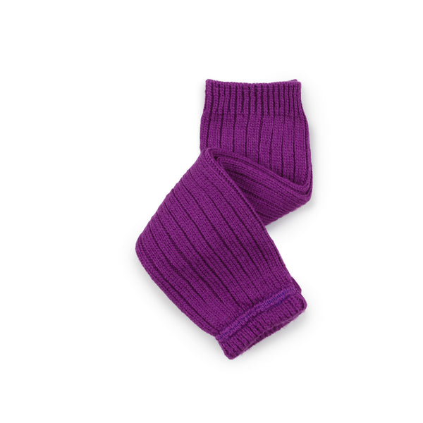 Hélène Ribbed Merino Wool Leg Warmers | Cyclamen