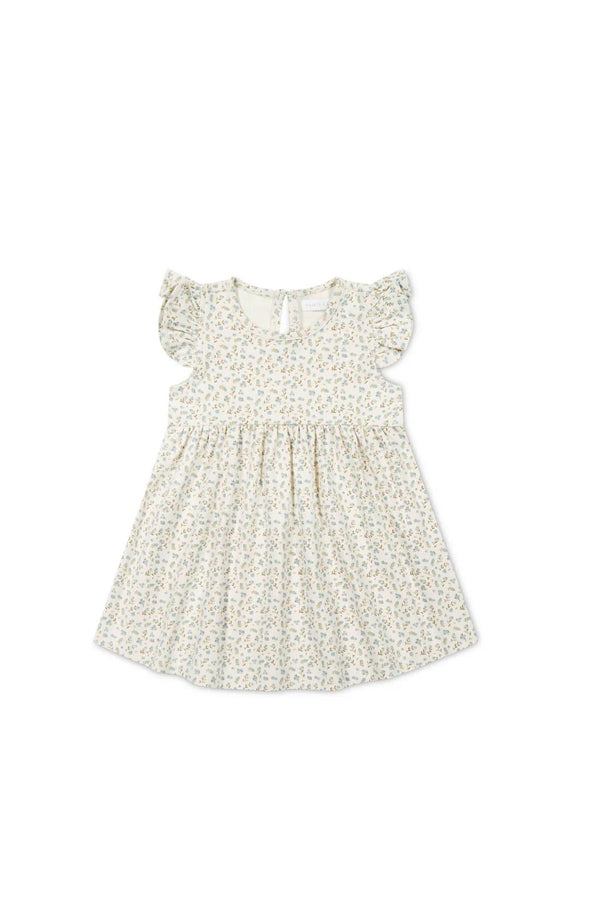 Organic Cotton Ada Dress - Blueberry Ditsy, , Jamie Kay - All The Little Bows