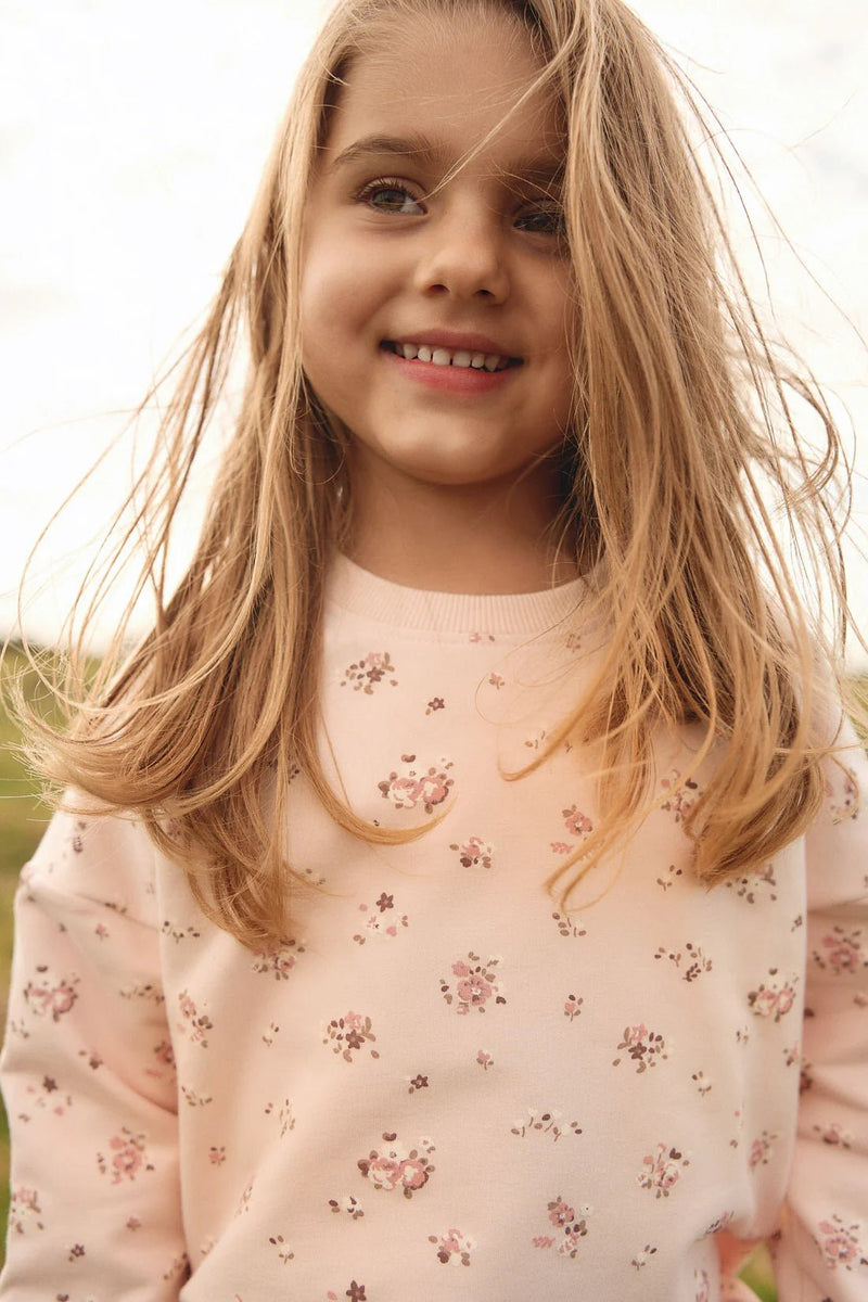 Organic Cotton Bobbie Sweatshirt - Petite Fleur Soft Peony, , Jamie Kay - All The Little Bows